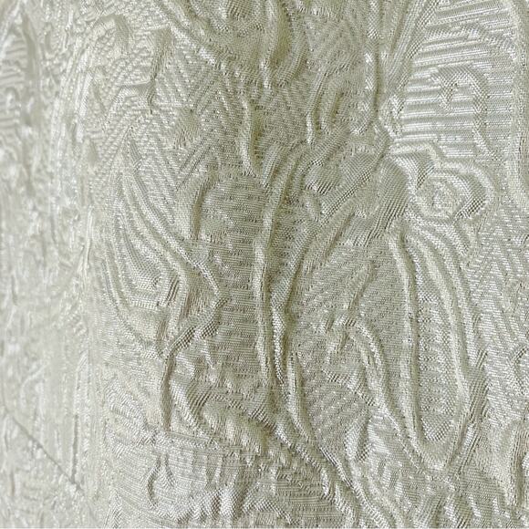 J. Crew | Metallic Jacquard Origami Faux Wrap Mini Skirt Champagne Size 10 - Picture 3 of 7